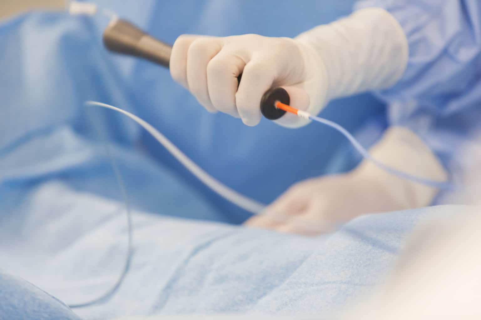 cardiology catheter closeup