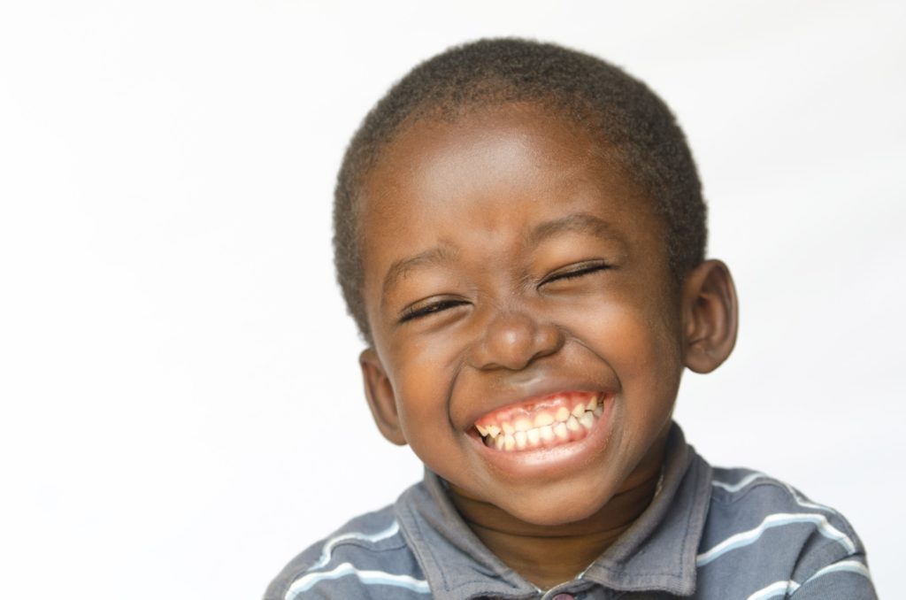 african american boy smiling