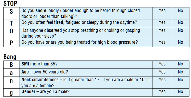 sleep apnea questions