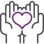 equitable focus hands and heart graphic