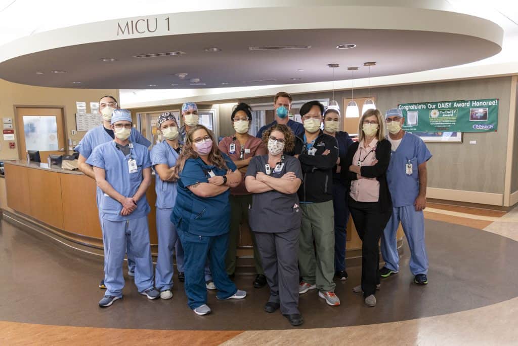 masked provider group in medical intensive care unit