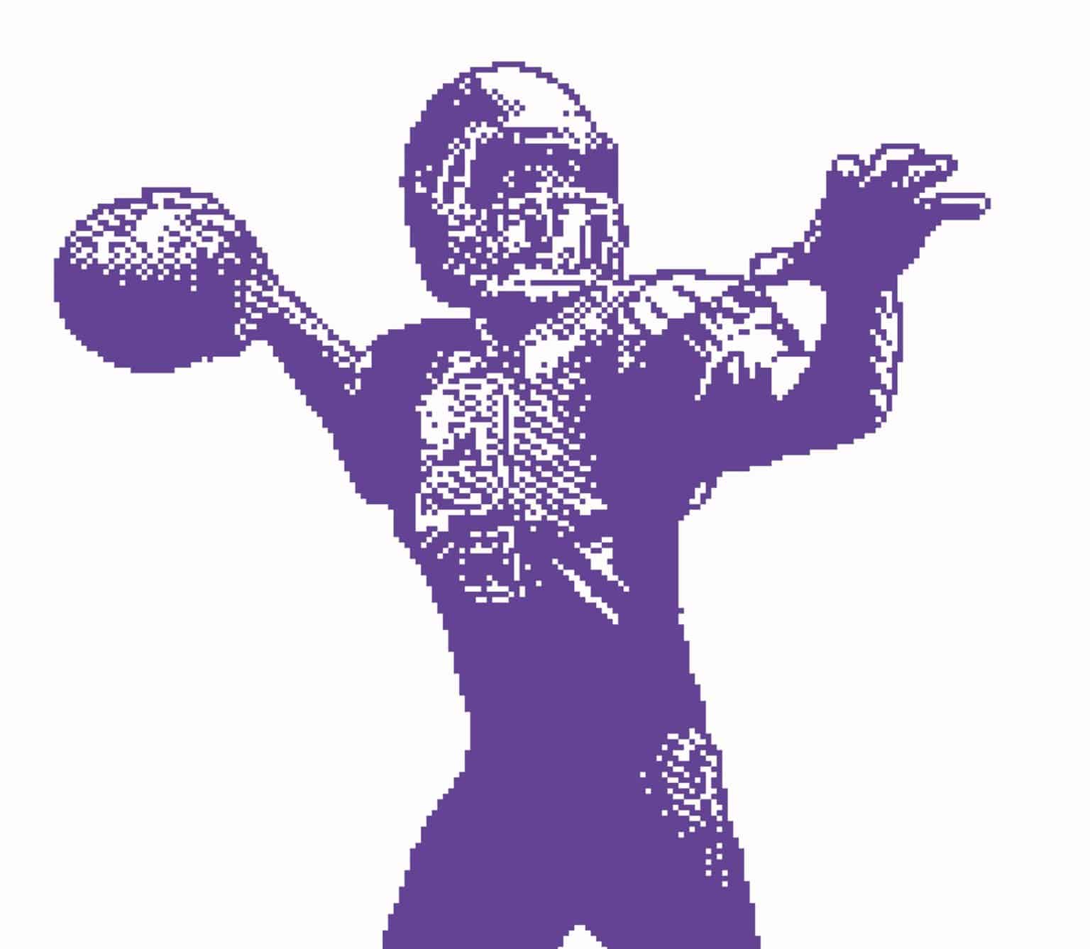 Purple football player
