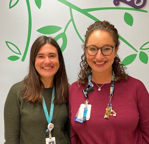 Alyson Weiss and Sara Snuggerud, child specialists, child immunizations, positive immunization experience, helping kids with shots, positive vaccine experience