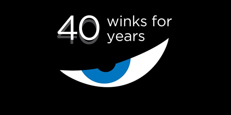 40 winks for 40 years graphic, don't be rip van winkle, evolution of sleep medicine, sleep disorder, rem, rapid eye movement, rem sleep behavior disorder, mrsdc