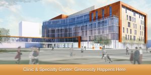 clinic and specialty center illustration of building, naming rights, gift agreement, naming opportunity, donor recognition, specialty center donor opportunities, hhf, hennepin healthcare foundation