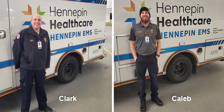 New faces in Hennepin EMS, recruiting paramedics, recruiting emergency medicine staff, clark edblad, caleb pesola, emts, classroom simulation