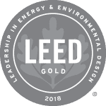 leed logo, clinic and specialty center, leed gold certification, sustainable site development, water savings, energy efficiency, materials selection, and indoor environmental quality