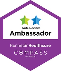 Compass Badge for ambassadors, compass program, employee dei program, racial inequities in healthcare, dei program, equity in healthcare training