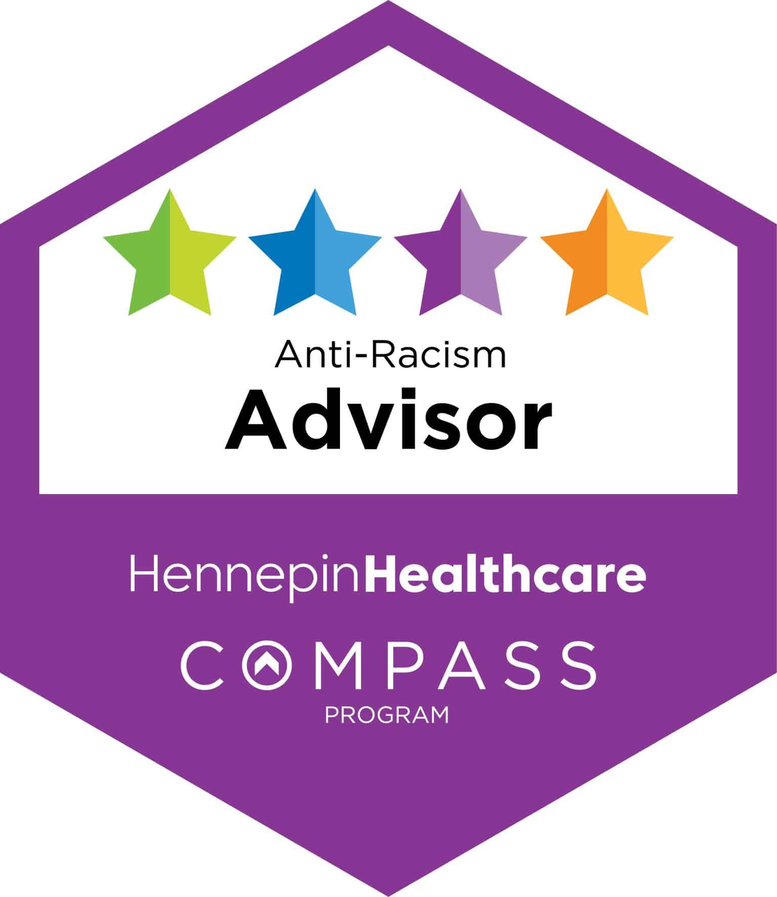 compass badge for advisors, compass program, employee dei program, racial inequities in healthcare, dei program, equity in healthcare training