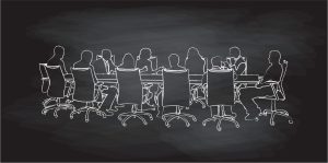 Board Directors chalkboard drawing, Hennepin Healthcare, Board of Directors, job application, mission, strategy